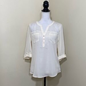 Nwt Express || Womans blouse with lace detail size XS